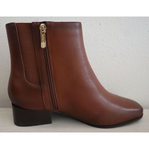 Easy Spirit Women's Sz 9W Brown Leather Sidney Dress Booties - Picture 5 of 7